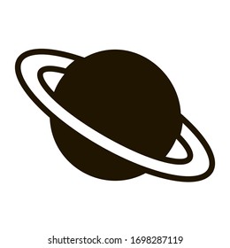 Planet saturn icon in trendy flat style isolated. Eps 10.