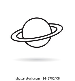 planet saturn icon- vector illustration