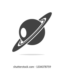Planet saturn icon vector isolated