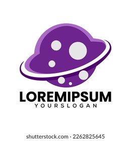 planet saturn logo design template