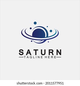 Planet Saturn logo vector illustration design. Planet logo template. Space logo vector