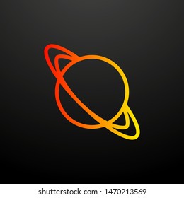 planet Saturn nolan icon. Elements of science set. Simple icon for websites, web design, mobile app, info graphics