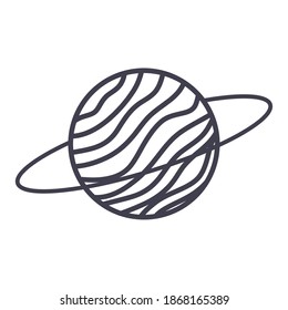 planet saturn on white background vector illustration design