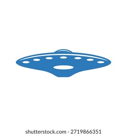Planeta Saturno com ícone de sistema de anéis planetários. Ícone de disco alienígena UFO