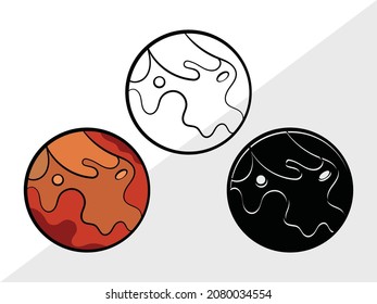 Planeta, Saturno, Ilustración de vectores imprimibles