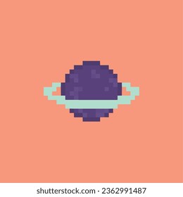 planet saturn ring pixel art