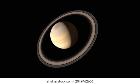 Planet Saturn and Space. 3d Illustration