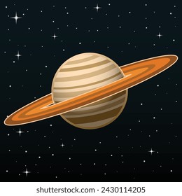 The planet Saturn in the vast space between the stars and planets, with its distinctive, brightly colored rings
كوكب زحل في الفضاء الشاسع بين النجوم و الكواكب مع حلقاته المميزة الملونة الزاهية