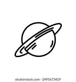 Planet Saturn - vector icon	