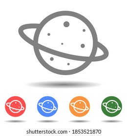 Planet saturn vector icon isolated