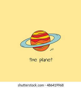 The planet Saturn vector illustration.
