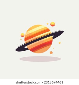 Planet saturn vector illustration isolated