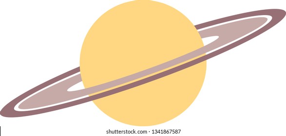 planet Saturn without background