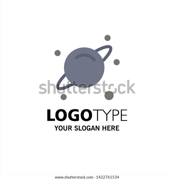 Planet,\
Science, Space Business Logo Template. Flat\
Color