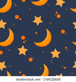 Planet seamless pattern. Planets Illustration. Cute space.
