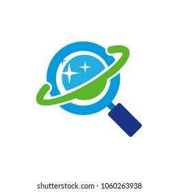 Planet Search Logo Icon Design