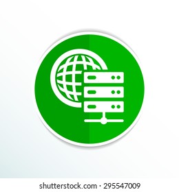 Planet Server icon symbol design workstation world.
