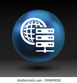 Planet Server icon symbol design workstation world.