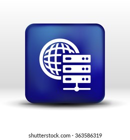 Planet Server icon symbol design workstation world.