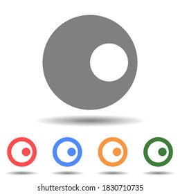 Planet shade light icon vector
