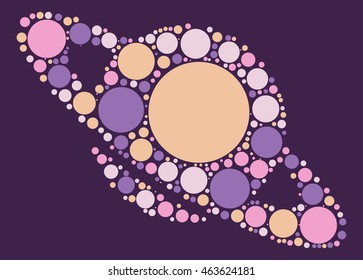 planet shape vector design by color point