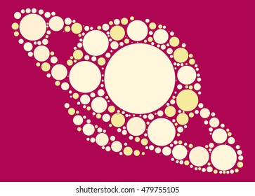 planet shape vector design by color point