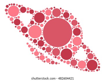 planet shape vector design by color point