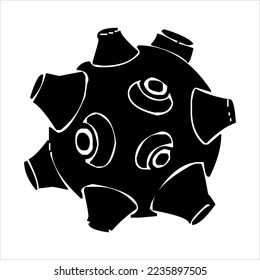 planet silhouette line art. black and white planet vector isolated on white background. vector alien planets.saturn, uranus, neptune, jupiter, mercury. solar system. astronomy