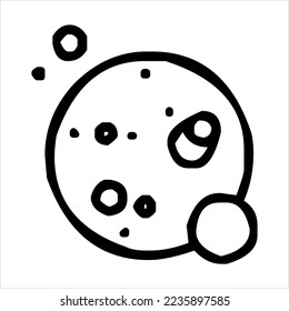 planet silhouette line art. black and white planet vector isolated on white background. vector alien planets.saturn, uranus, neptune, jupiter, mercury. solar system. astronomy