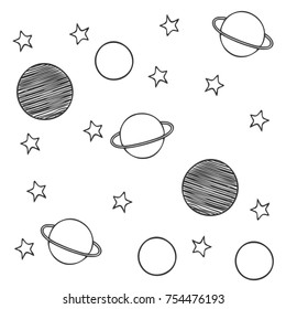 planet sketch vector