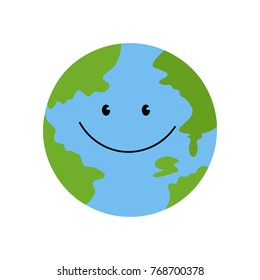 The planet is smiling vectot