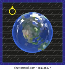 Planet of the solar system from geometric elements