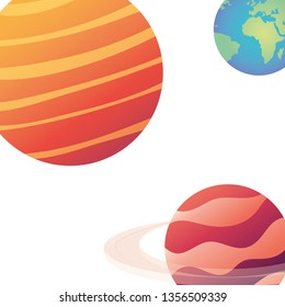 planet of the solar system isolated icon