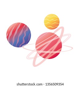 planet of the solar system isolated icon