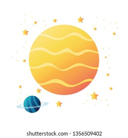 planet of the solar system isolated icon