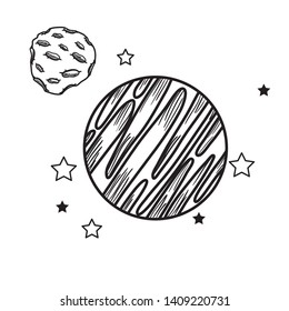 planet of the solar system isolated icon