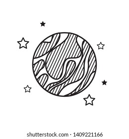 planet of the solar system isolated icon