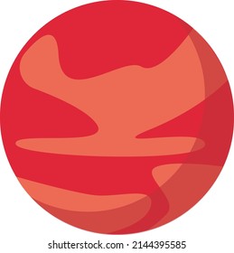El planeta del sistema solar Marte, el planeta rojo en el espacio