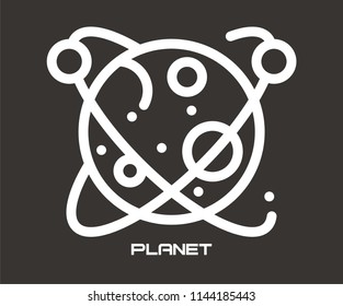 PLANET SOLAR SYSTEM VECTOR ICON