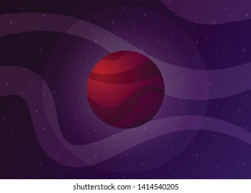 Planet In Solar System Vector Illustration