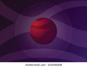 Planet In Solar System Vector Illustration