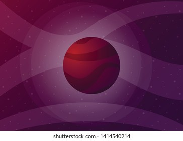 Planet In Solar System Vector Illustration