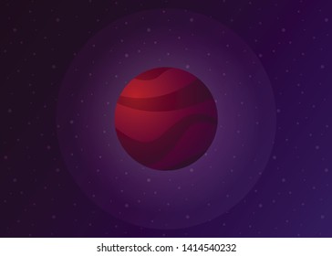 Planet In Solar System Vector Illustration