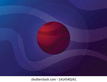 Planet In Solar System Vector Illustration