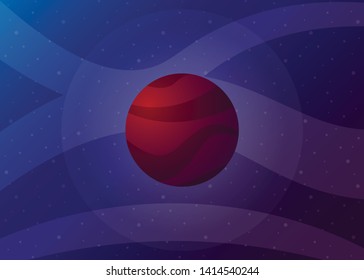 Planet In Solar System Vector Illustration