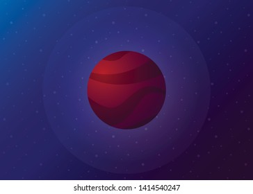 Planet In Solar System Vector Illustration