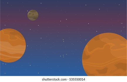 Planet space background beautiful landscape