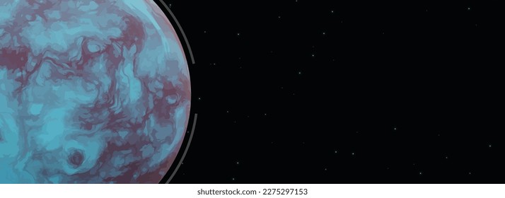 Planeta en el espacio con espacio de copia