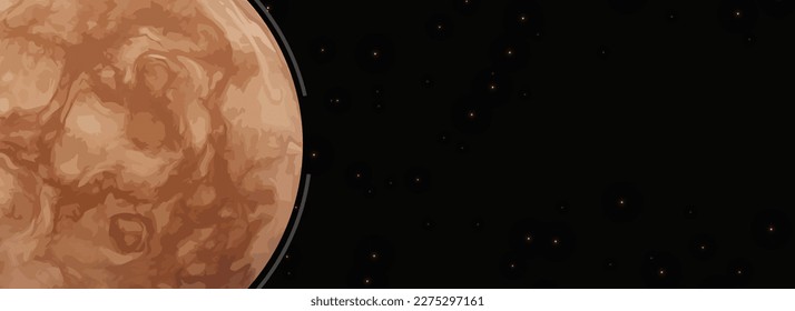 Planet in space with copy space