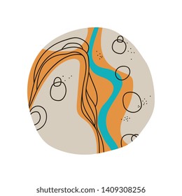 Planet, Space, Cosmos Theme Design Element Cartoon Vector Illustration